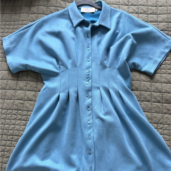 Anthropologie Dresses & Skirts - Anthropologie THE TOBIE FAUX-SUEDE MINI SHIRT DRESS BY EXQUISE